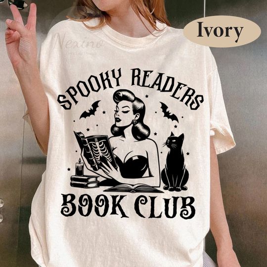 Discover Spooky Readers Book Club Halloween Shirt, Book Lover Shirt, Halloween Reading T-shirt