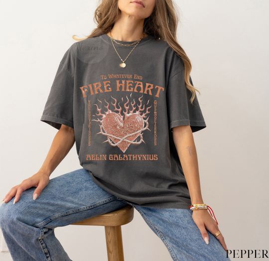 Discover Fireheart Queen Aelin Shirt, Throne Of Glass Fan T Shirt, Kingsflame The Thirteen