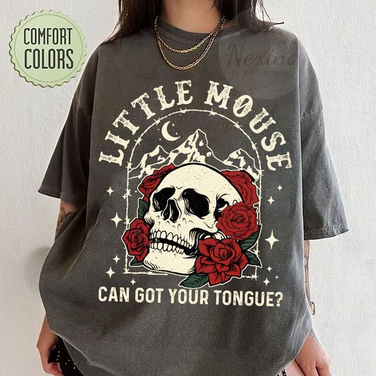 Discover Run Little Mouse Shirt, Haunting Adeline Shirt, Dark Romance Merch, Rose Skeleton Shirt