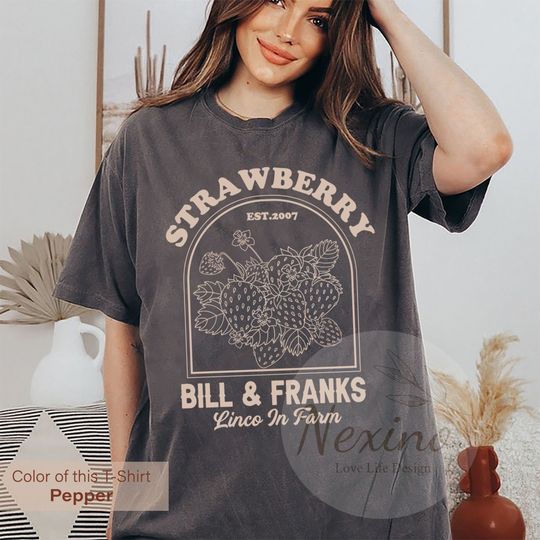 Discover Bill and Frank Strawberry Shirt, The Last Of Us Gift Shirt, Bill and Frank Fan, Strawberries Shirt