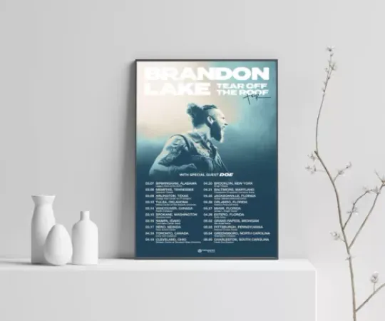 Discover Brandon Lake Tear Off The Roof Tour - 2024 Tour Poster