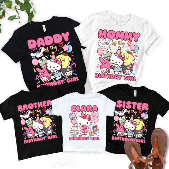 Discover Hello Cat Birthday Shirt, Custom Kittys Shirt, It's My Birthday Girl Party Shirt