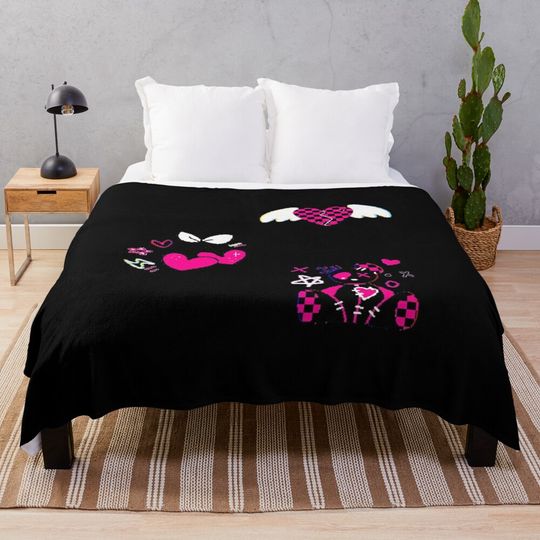 Discover Kuromi Emo Core Throw Blanket, Gifts for Her