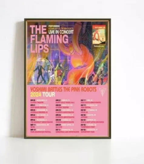 Discover The Flaming Lips 'Yoshimi Battles the Pink Robots' 2024 Tour Poster