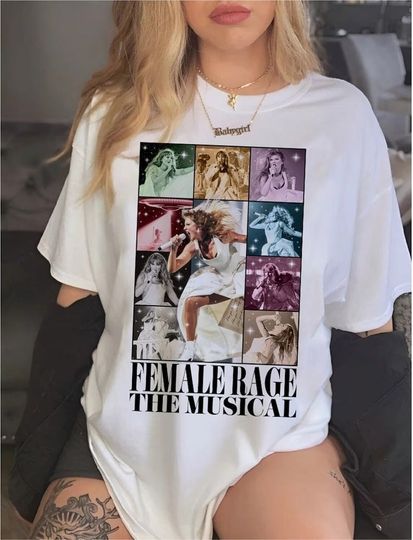 Discover Female Rage The Musical  T-shirt, Eras Concert Tee, TTPD Swiftie Fan Gift Shirt, Tortured Poets Department Tee