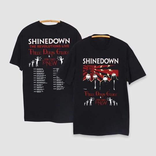 Discover Shine down The Revolutions Live Tour Shirt, Shine down From Ashes T-Shirt