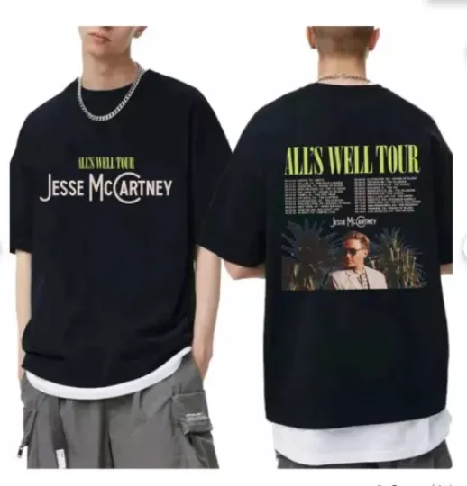 Discover Jesse McCartney - All's Well Tour 2024 Shirt, Jesse McCartney Fan Shirt