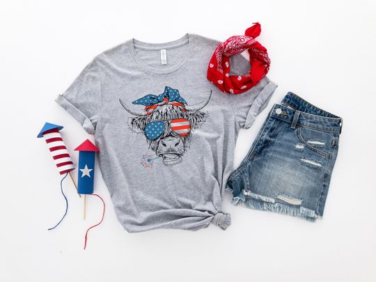 Discover American Cow Shirt, American Heifer Shirt, America Shirt, Freedom Shirt, The USA Flag