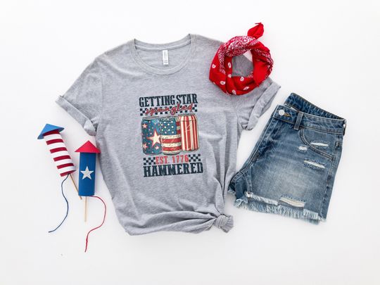 Discover Getting Star Spangled Shirt, Est 1776 Shirt, Hammered Shirt, 4th of July Shirt