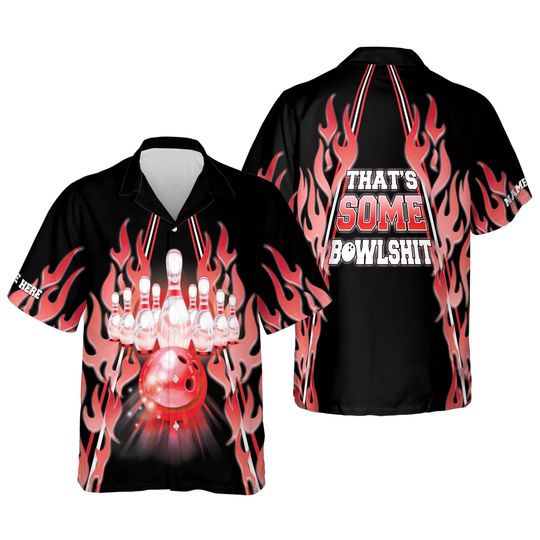 Discover That's Some Bowlshit Hawaiian Shirt, bowling Hawaiian
