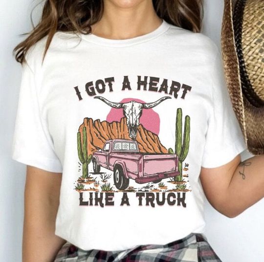 Discover Womens Heart Like A Truck Tshirt, Lainey Wilson Country Music Shirt