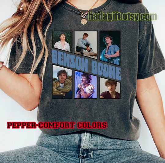 Discover Benson Boone Fireworks and Rollerblades World Tour 2024 Mineral Wash T-shirt