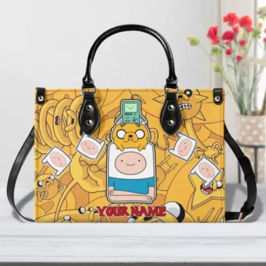 Discover Adventure Time Personalized  Leather Handbag