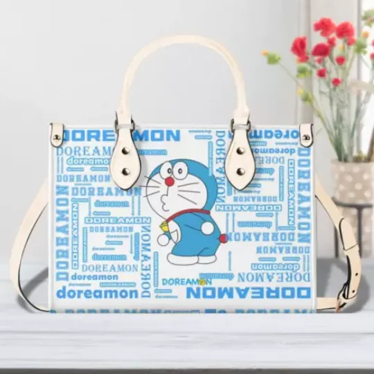 Discover Personalized  Leather Handbag, Doraemon Bag