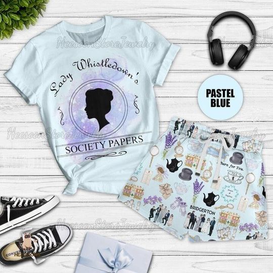 Discover Bridgerton Short Pajama Sets, Spill The Tea Lady Shirt, Bridgerton Movie Pajamas