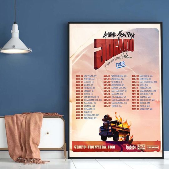 Discover GRUPO FRONTERA 2024 Tour Poster, Home Decor, Wall Decor