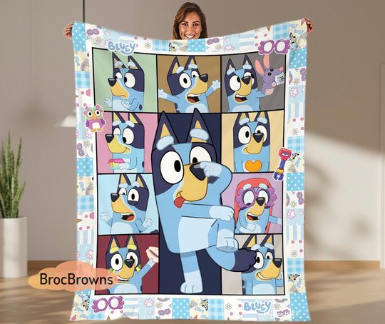 Discover BlueyDad Family Throw Blanket, BlueyDad Lover Gift