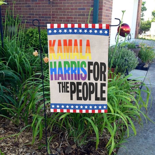 Discover Kamala Harris Vice President Flag, LGBT Gay Pride Rainbow Garden Flag