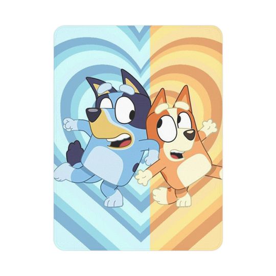 Discover Blue & Orange Dog Blanke,t BlueyDad Throw Blanket, BlueyDad Family Gifts