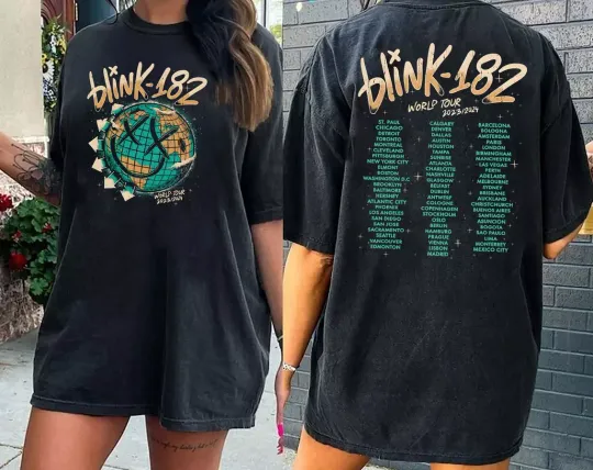Discover B182 Shirt World Tour 2023 2024 Flames Graphic Band Cotton T-Shirt