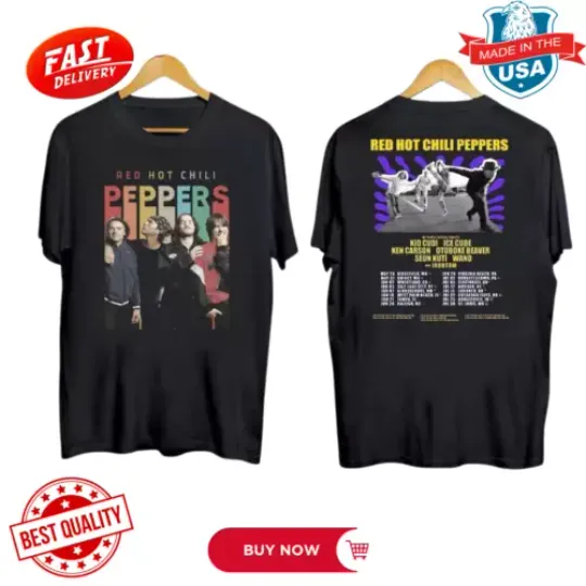 Discover Vintage Red Hot Chili Peppers 2024 Tour T-Shirt Band Shirt 90S Classic T-Shirt