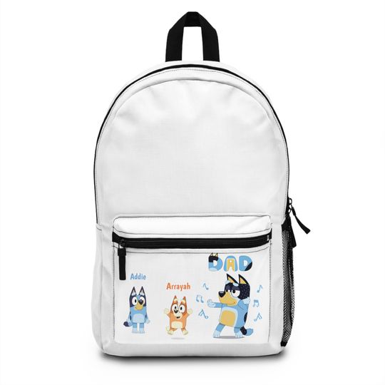 Discover Backpack in White BlueyDad Bingo best Dad stylish gift for Fathers Day