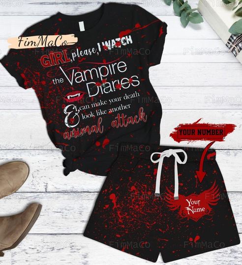 Discover Personalized Vampire Diaries Pajamas Set