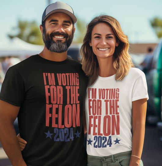 Discover I'm Vo.ting For The Felon 2024 Shirt, Trump for President Shirt, Vote for Trump Shirt