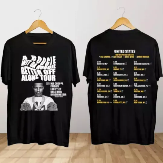 Discover A Boogie wit da Hoodie Better Off Alone Tour 2024 T Shirt