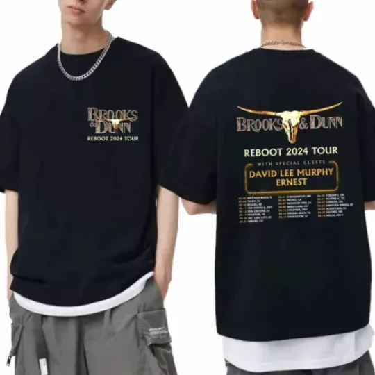 Discover Brooks   Dunn 2024 Tour Shirt For Fan  Brooks And Dunn Vintage T shirt