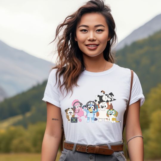 Discover BlueyDad & Friends Gamers Adult Shirt | BlueyDad Gift | Blue Dog Lover | Mother's Day Gift