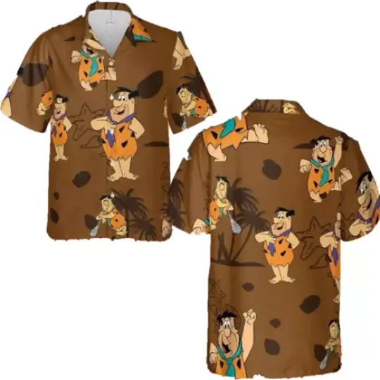 Discover flintstones hawaiian shirt, aloha, summer , cute animated shirts