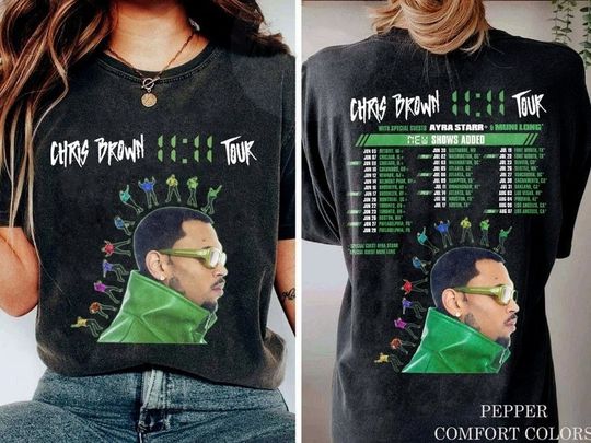 Discover Chris Brown 11:11 Tour 2024 Fan Shirt