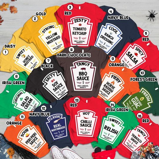Discover Group Condiments Shirts | Matching Condiment Halloween Costume Party Shirt