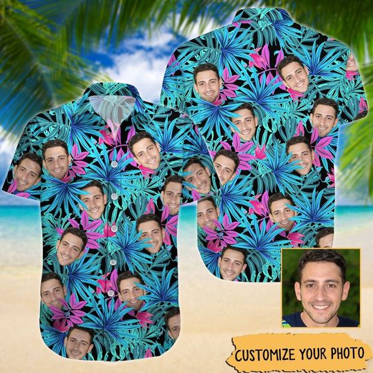 Discover Face Hawaiian Shirt, Custom Photo Face Shirt, Custom Photo Hawaiian Shirt