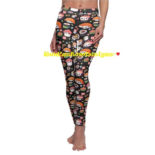 Discover Custom Anime Manga Videogame Gamer Cute Kawaii Sushi  Leggings!