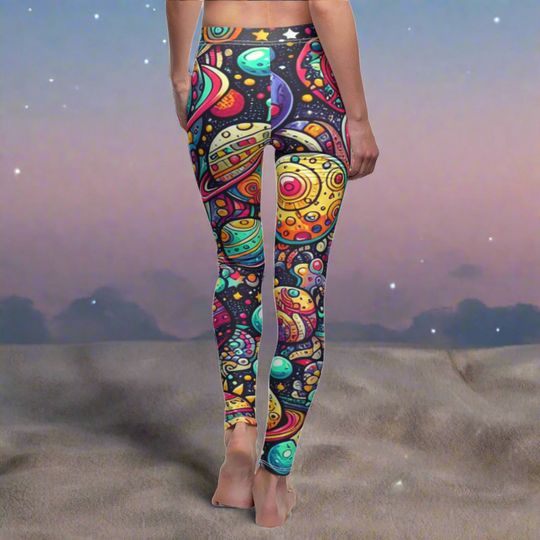Discover Groovy Galaxy Cosmic Leggings