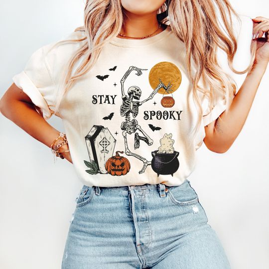Discover Stay Spooky Shirt, Halloween Shirt, Spooky Season Shirt, Funny Halloween Shirt