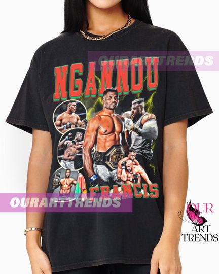 Discover Francis Ngannou Shirt Vintage Bootleg Graphic tee Sport Fighter T-shirt