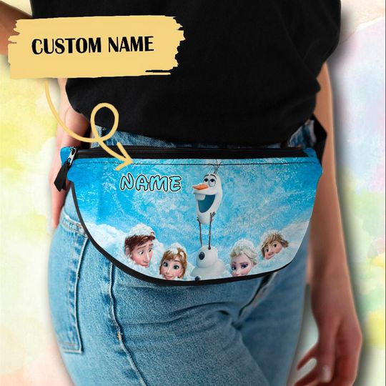 Discover Personalize Iced Kingdom Fanny Pack, Custom Name Fanny Bag,