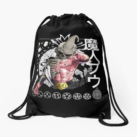 Discover Day Gift Kid Buu Majin Skull Dragon Ball Bu Vegeta Goku Bad Dbz Cool Gifts Drawstring Bag