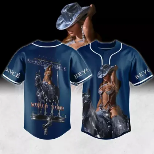 Discover Beyonce Renaissance 2023 World Tour AOPrinted Baseball Jersey Top Shirt