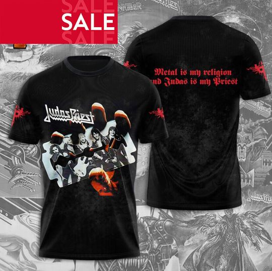 Discover Judas Priest Rock Band Sad Wings Of Destiny 3D T-Shirt