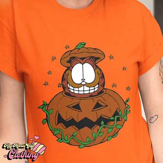 Discover Halloween Garfield Pumpkin T-Shirt, Halloween Pumpkin Garfield Cat Shirt