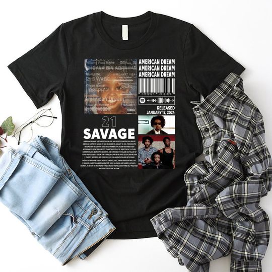 Discover 21 Savage Album Shirt, American Dream Album Shirt