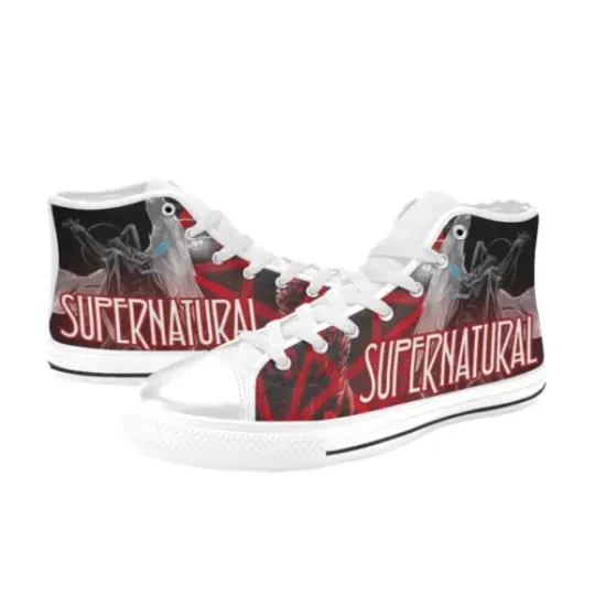 Discover Supernatural Sneakers Men's High Top Canvas Shoes