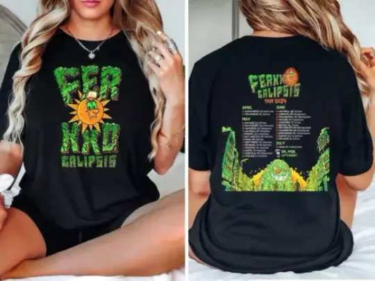 Discover Ferxxocalipsis World Tour 2024 Shirt, Feid Ferxxo 2024 Tour tee