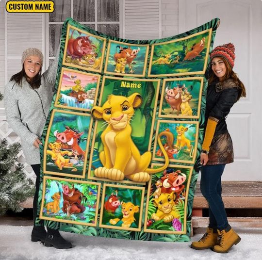 Discover Personalized Name Lion King 3D Blanket, Dis.ney Lion King