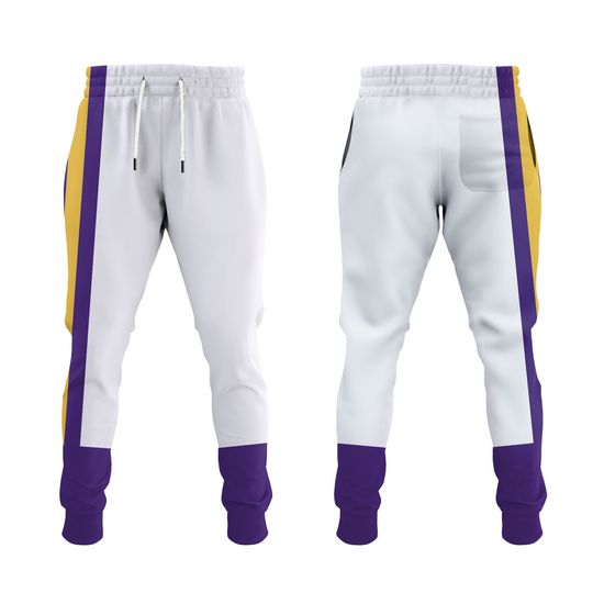 Discover Men's Minnesota Fan Joggers/Team Colors White With Gold And Purple Striped