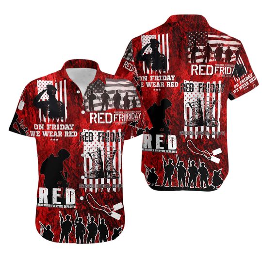Discover On Friday We Wear Red Hawaiian Shirt